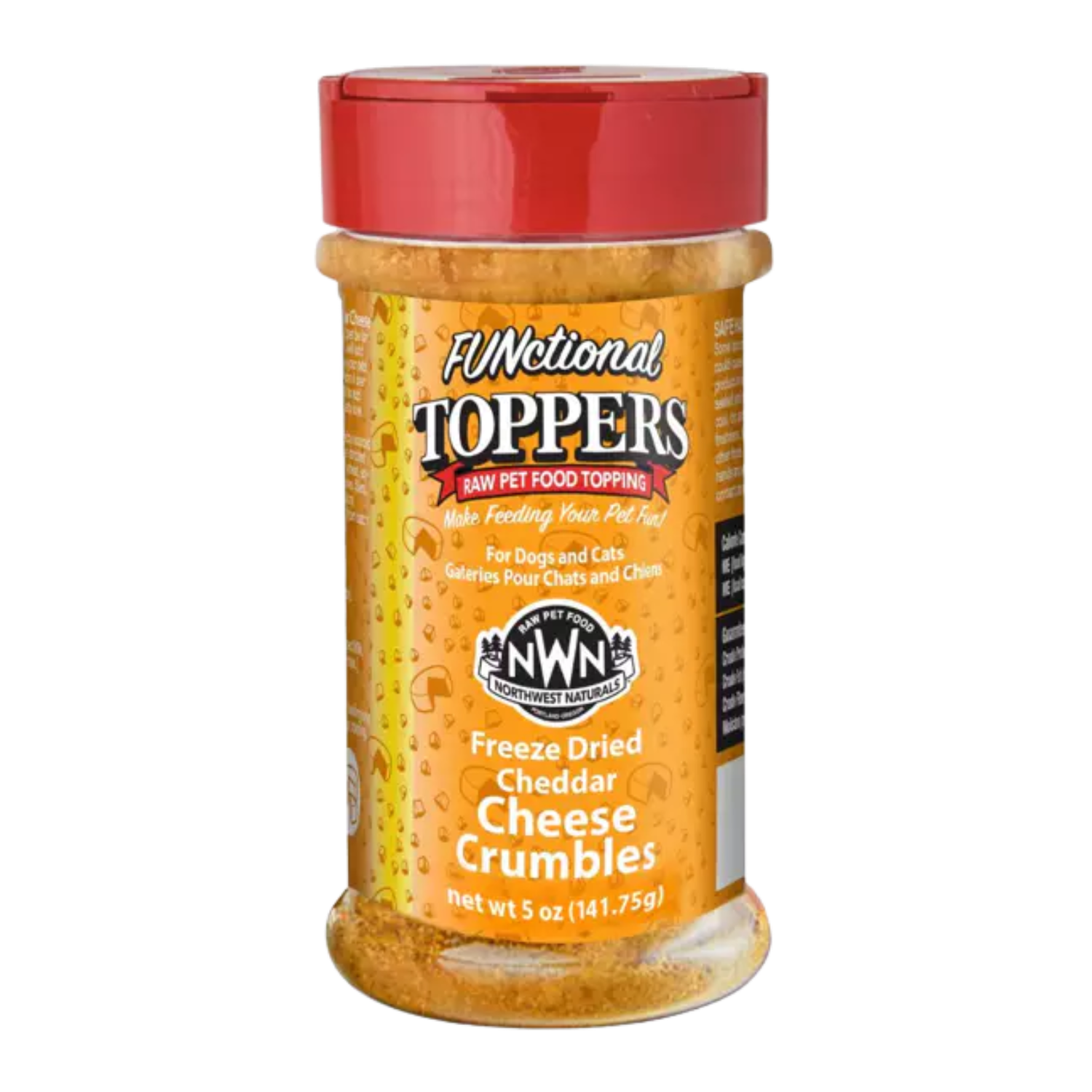 NORTHWEST NATURALS FREEZE DRIED CHEDDAR CHEESE CRUMBLES FUNCTIONAL TOPPER 5oz