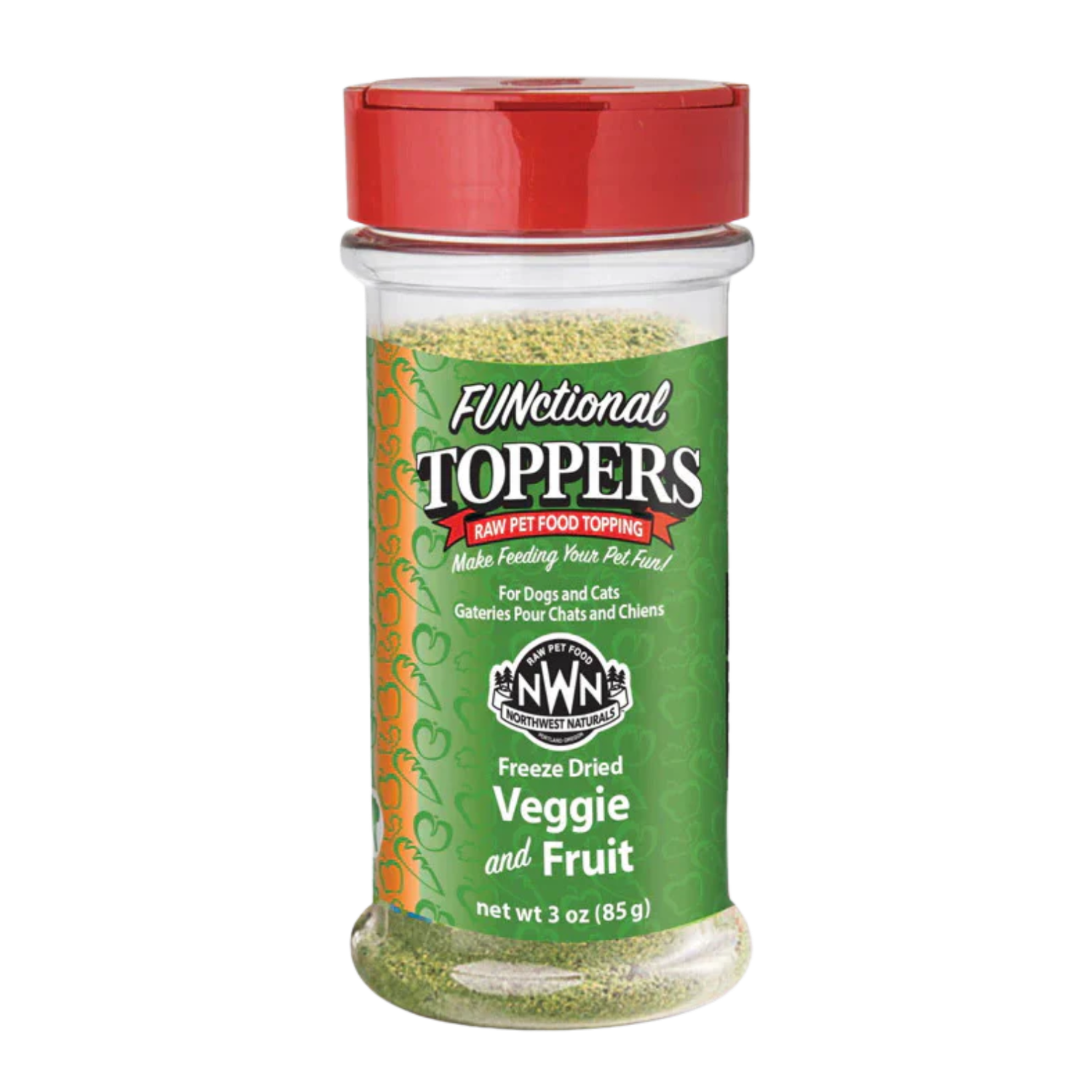 NORTHWEST NATURALS FREEZE DRIED VEGGIE AND FRUIT FUNCTIONAL TOPPER 3oz