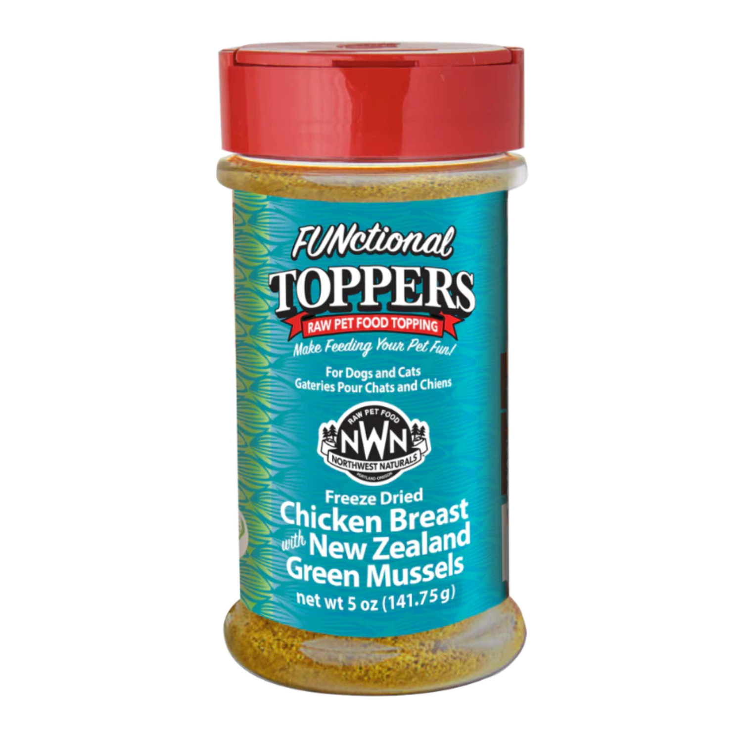 NORTHWEST NATURALS FREEZE DRIED CHICKEN BREAST WITH NEW ZEALAND GREEN MUSSELS FUNCTIONAL TOPPER 5oz