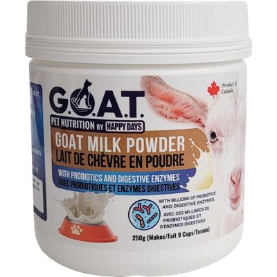 HAPPY DAYS GOAT MILK POWDER WITH PROBIOTICS AND DIGESTIVE ENZYMES 250g