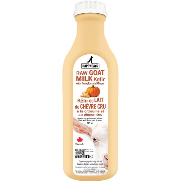 Happy Days Raw Goat Milk Kefir With Pumpkin &amp; Ginger 33oz/975mL