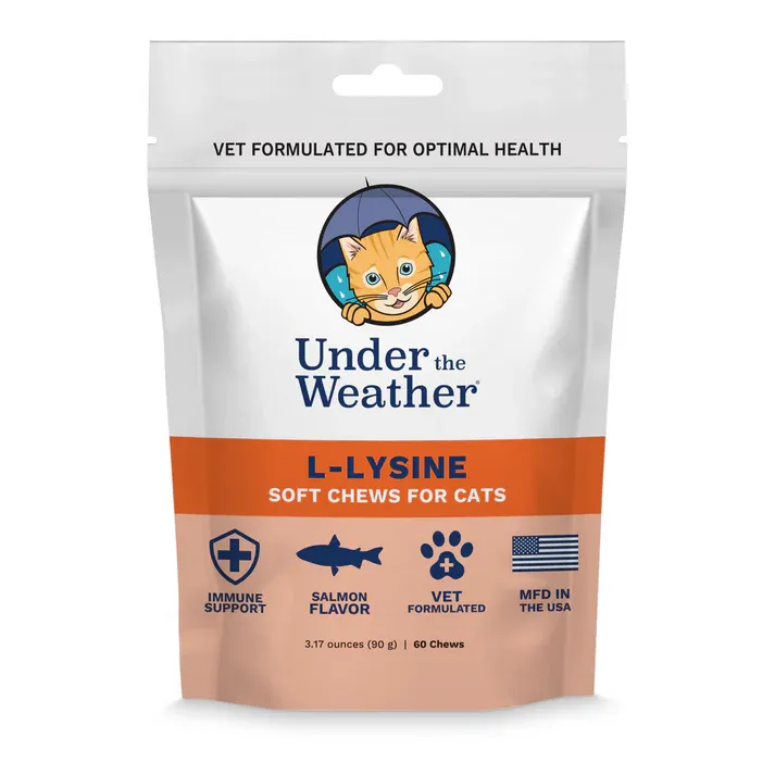 Under The Weather Cat L-Lysine Soft Chews 60ct 3.17oz/90g