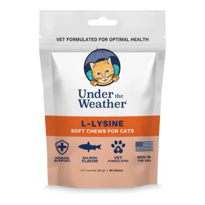 Under The Weather Cat L-Lysine Soft Chews 60ct 3.17oz/90g