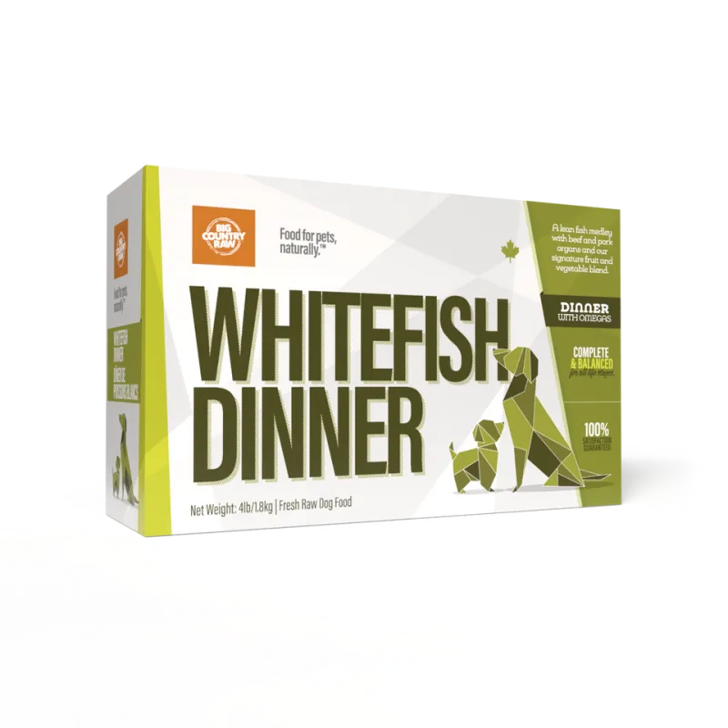 Big Country Raw Whitefish Dinner 4Lb/1.8Kg