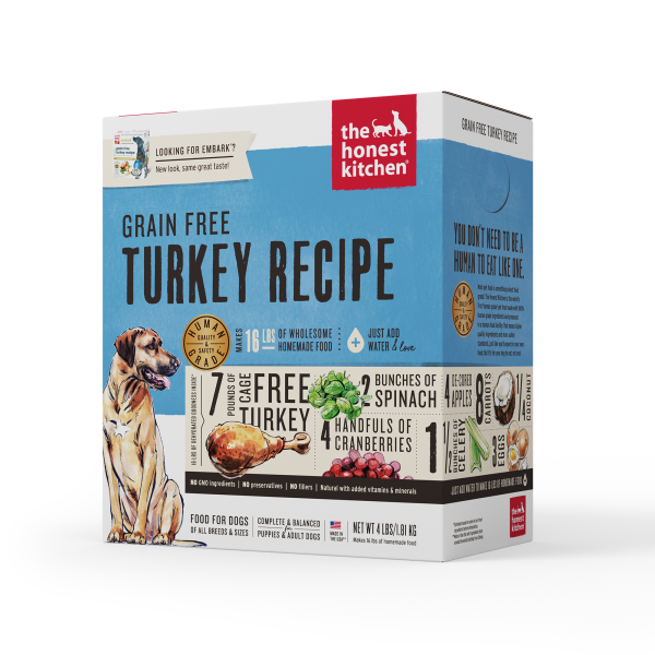 The Honest Kitchen Dehydrated Grain Free Turkey Recipe 4lb/1.81kg