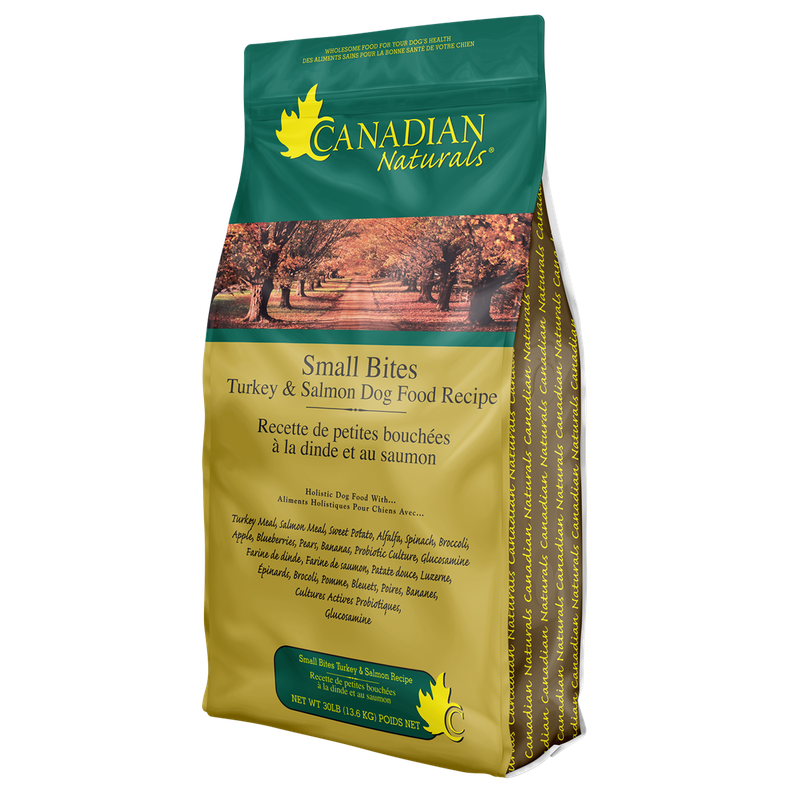CANADIAN NATURALS TURKEY &amp; SALMON SMALL BITES 15lb/6.8kg