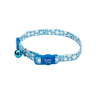 Coastal Safecat Fashion Breakaway Collar Daisy Blue
