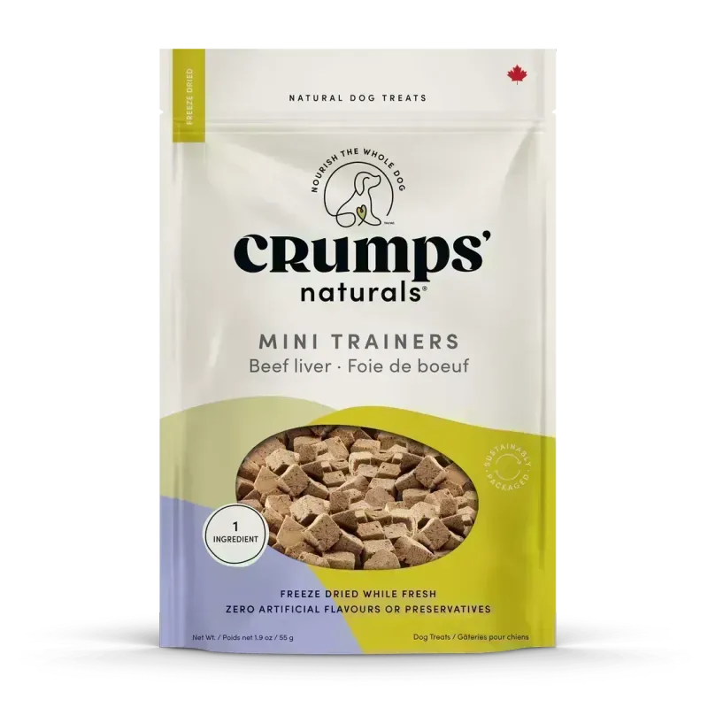 Crumps Freeze Dried Mini Trainers Beef Liver 55G