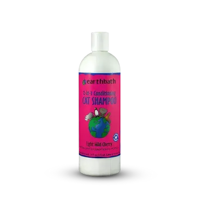 Earthbath Cat 2 In 1 Conditioning Shampoo Light Wild Cherry 16fl oz