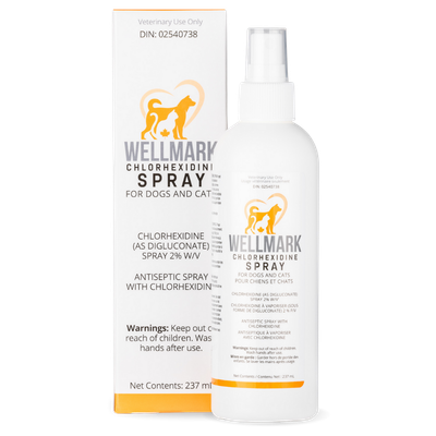 WELLMARK CHLORHEXIDINE SPRAY FOR DOGS &amp; CATS 237ml
