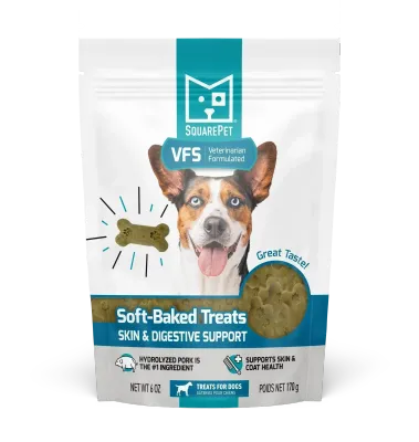 Square Pet Soft-Baked Treats Skin &amp; Digestive Support 6oz/170g