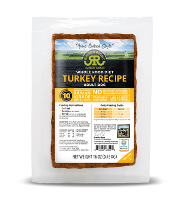 Raised Right Dog Original Turkey Recipe For Adult Dog 16oz