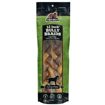 Redbarn Braided Bully Sticks 12" 2Pk