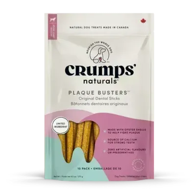 Crumps Original Plaque Busters Medium/Large Breed 7" 30Pk