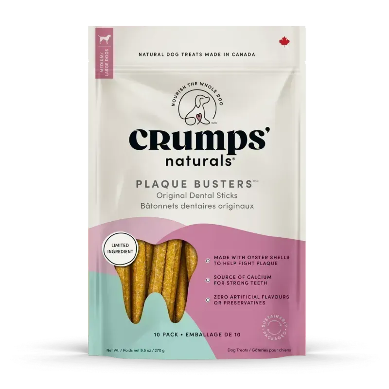 Crumps Original Plaque Busters Medium/Large Breed 7" 10Pk
