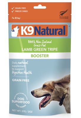 K9 Natural Freeze Dried Lamb Green Tripe Booster 7oz/200g