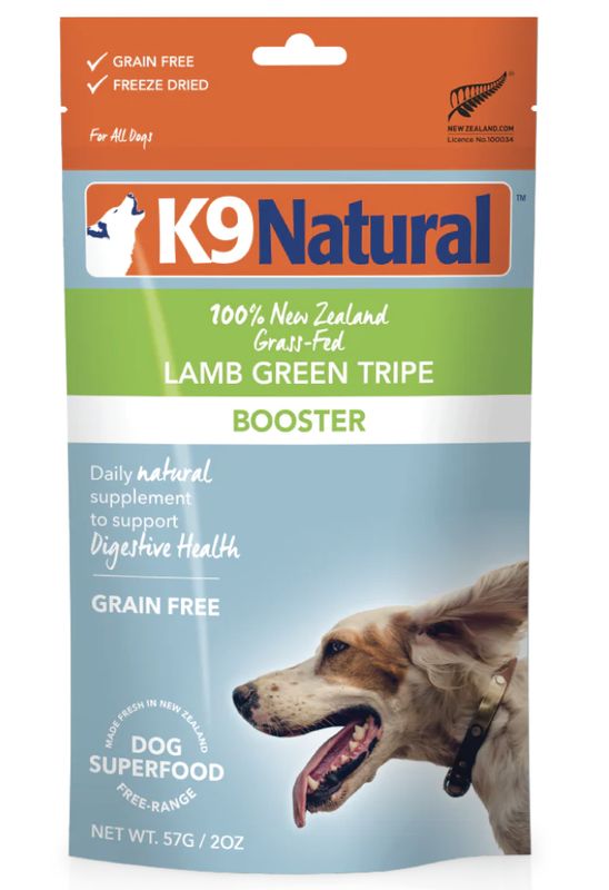 K9 Natural Freeze Dried Lamb Green Tripe Booster 7oz/200g