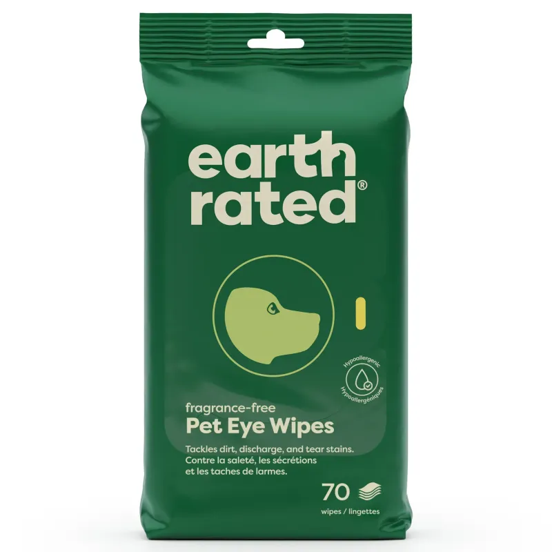 EARTH RATED EYE WIPES FRAGRENCE FREE 60pk