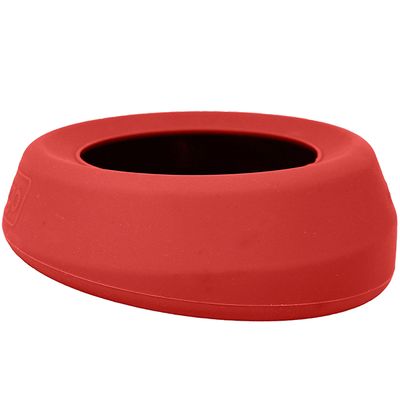 Kurgo Dog Wander Splash Free Water Bowl Chili Red 24oz