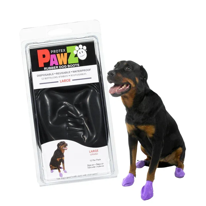 PAWZ DISPOSABLE BOOTS LARGE 4" BLACK 12pk
