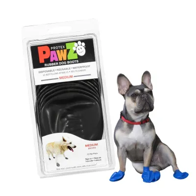 PAWZ DISPOSABLE BOOTS MEDIUM 3" BLACK 12pk