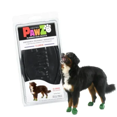Pawz Disposable Boots X-Large 5" Black 12Pk