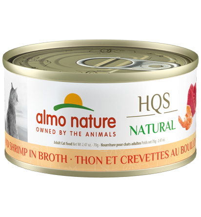 Almo Cat HQS Natural Tuna &amp; Shrimp In Broth 2.47oz/70g
