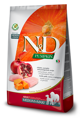 FARMINA N&amp;D DOG PUMPKIN CHICKEN &amp; POMEGRANATE MED/MAX 26.4lb/12kg
