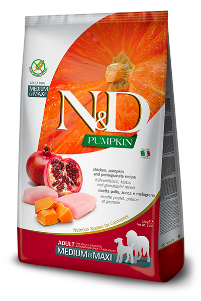 FARMINA N&amp;D DOG PUMPKIN CHICKEN &amp; POMEGRANATE MED/MAX 26.4lb/12kg