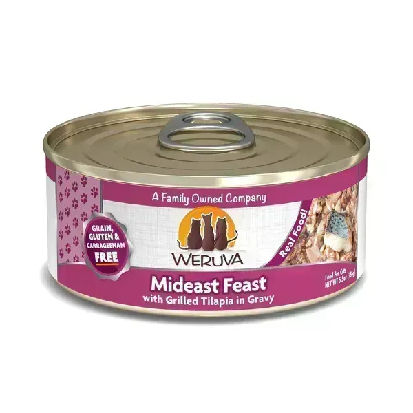 Weruva Classic Cat 'Mideast Feast' With Grilled Tilapia In Gravy 5.5oz/155g