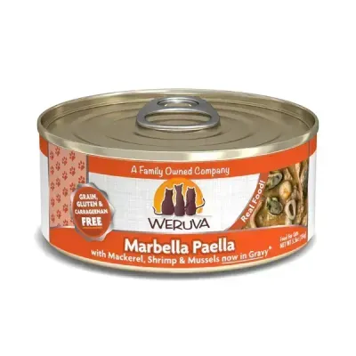 Weruva Classic Cat 'Marbella Paella' With Mackerel, Shrimp &amp; Mussels In Gravy 5.5oz/155g