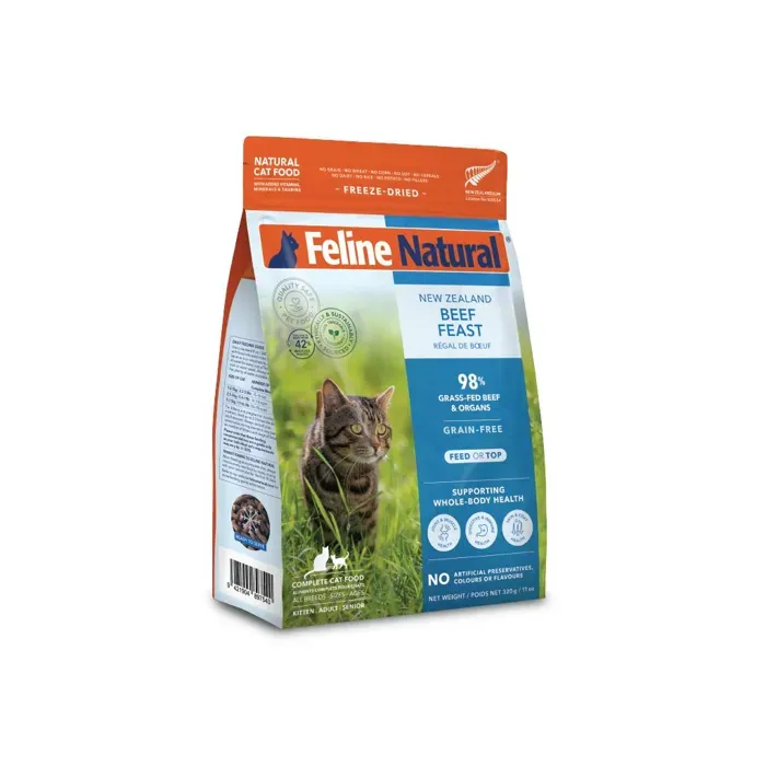 Feline Natural Freeze Dried Beef Feast 11oz/320g