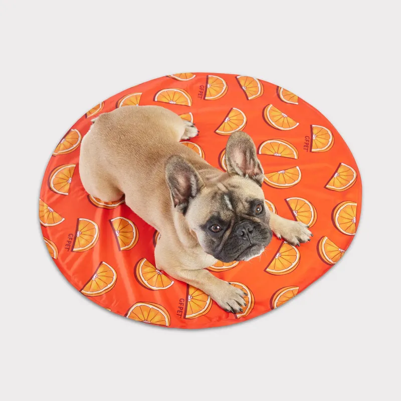 GF PET ROUND ICE MAT ORANGE 24"