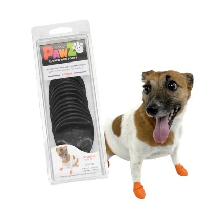 Pawz Disposable Boots X-Small 2" Black 12Pk