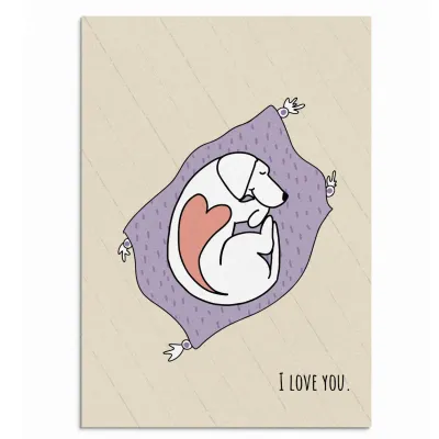 POOCHIE POST EDIBLE DOG CARD I LOVE YOU