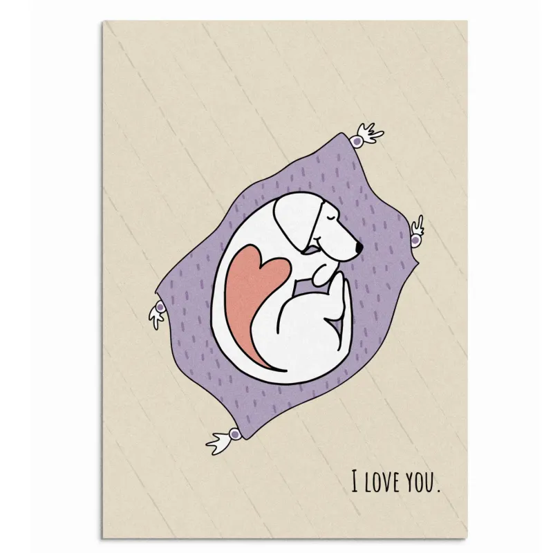 POOCHIE POST EDIBLE DOG CARD I LOVE YOU