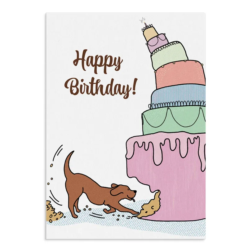 Poochie Post Edible Dog Card Happy Birthday