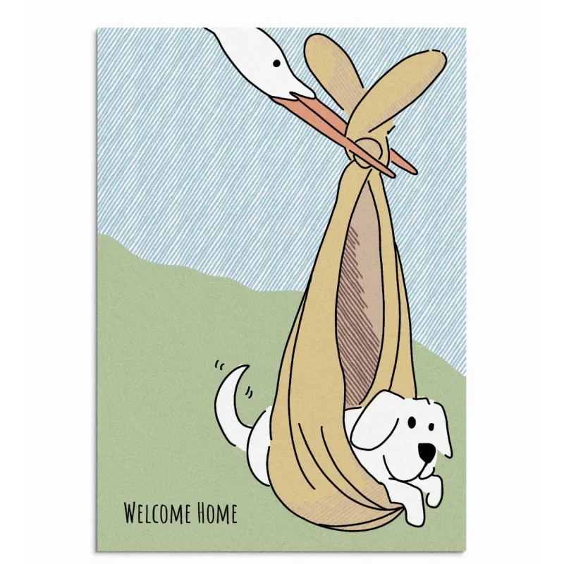 POOCHIE POST EDIBLE DOG CARD WELCOME HOME