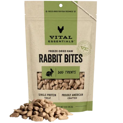 Vital Essentials Freeze Dried Rabbit Bites 5oz