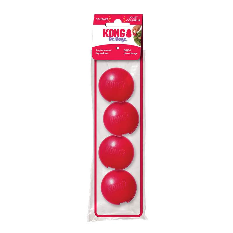 KONG DR NOYZ REFILL SQUEAKERS LARGE 4pk
