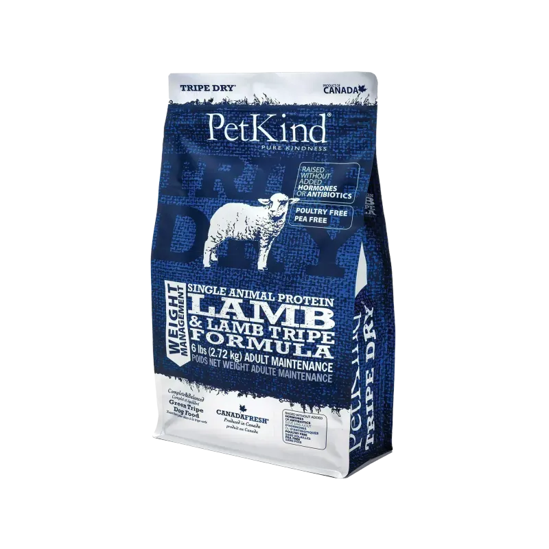 Petkind Dog Weight Management Lamb &amp; Lamb Tripe Formula 6Lb/2.72Kg