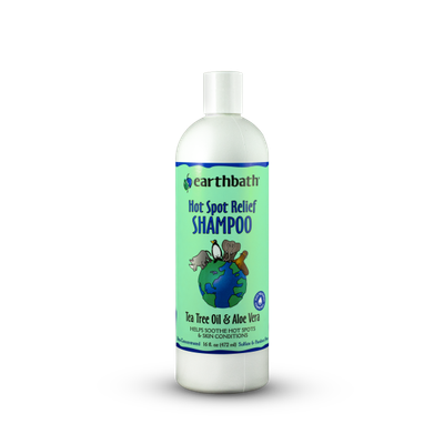 Earthbath Hot Spot Relief Shampoo Tea Tree Oil &amp; Aloe Vera 16fl oz