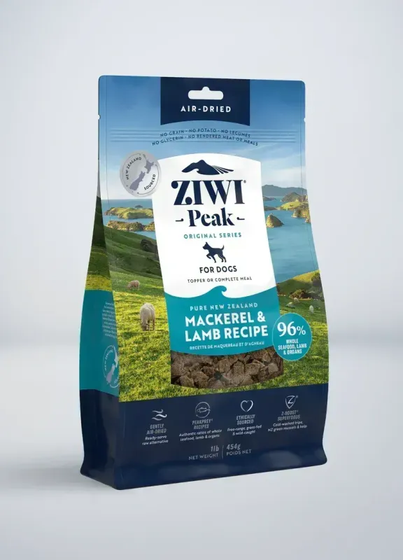 Ziwi Peak Dog Mackeral &amp; Lamb 1Lb/454G