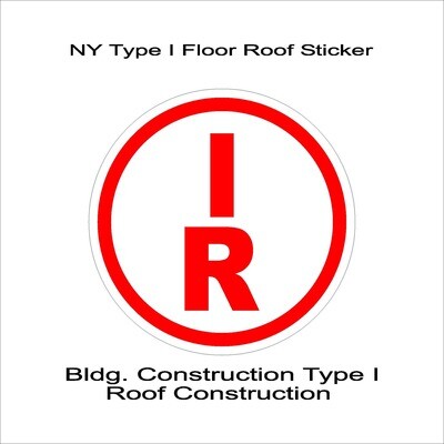 NY Type I Floor Roof Sticker