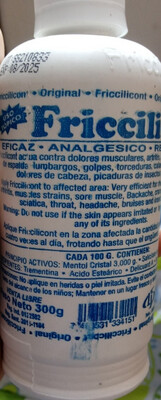friccilicont 1 bouteille crème contre les douleurs musculaires arthrites maux de tète