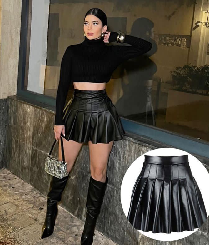 jupe simili cuir