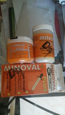 Minoval lot 1 serum et 2 pommade arrete la chute et active la repousse des cheveux  lot de 3