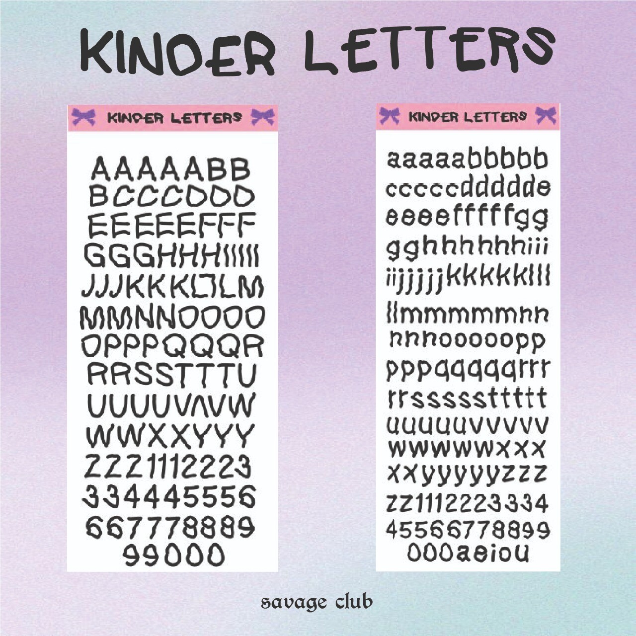 KINDER LETTERS