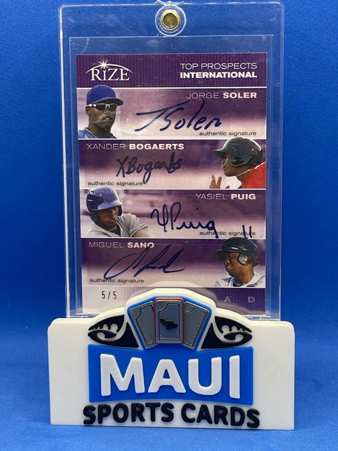 2012 Leaf Rize Top Prospects International 5/5 Solen/Bogaerts/Puig/Sano