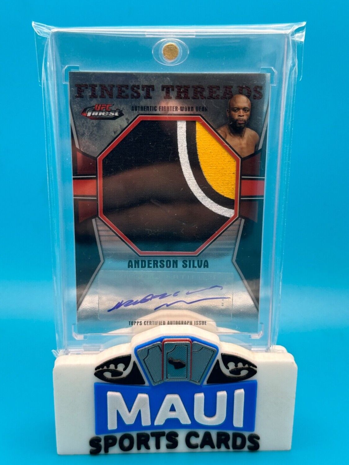 2011 TOPPS FINEST UFC 15/25 ANDERSON SILVA PATCH AUTO #JAR-AS